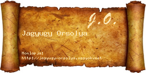 Jagyugy Orsolya névjegykártya